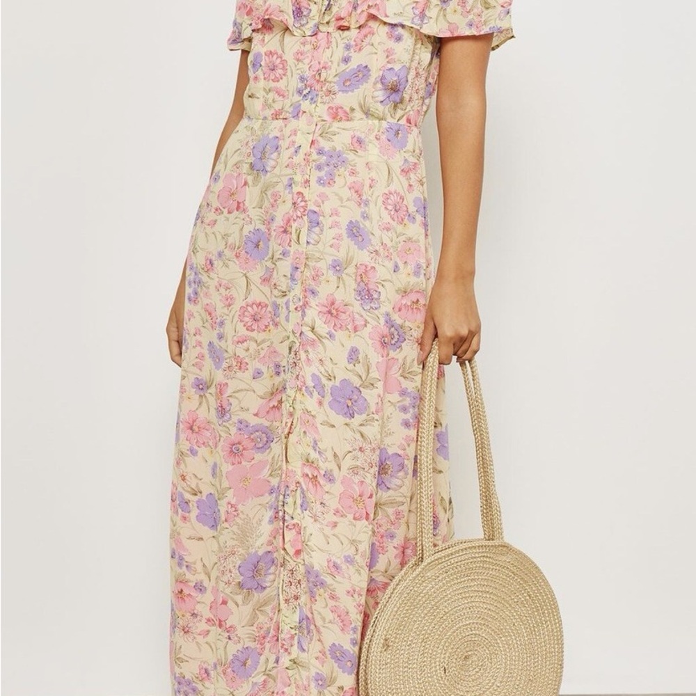 Topshop PETITE Floral dress - Pink and Purple